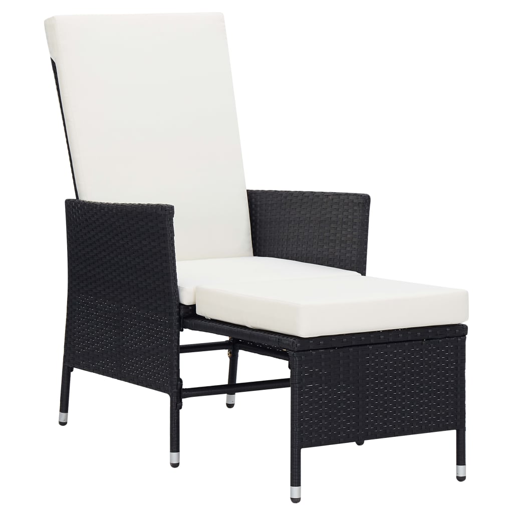 Set Divani Da Giardino 2 Pz Con Cuscini In Polyrattan Nero - Image 3