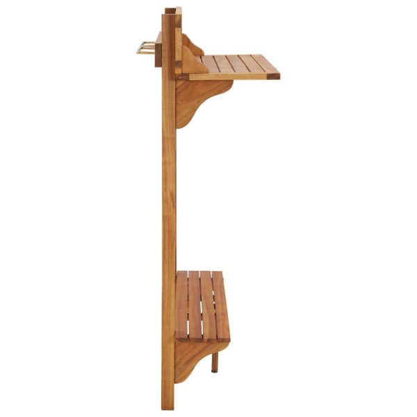 Tavolo Da Bar Da Balcone 90x37x122,5 Cm In Massello Di Acacia - Image 4