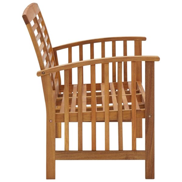 Panchina Da Giardino 119 Cm In Legno Massello D'acacia - Image 3