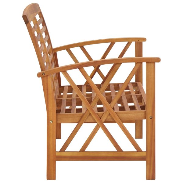 Panchina Da Giardino 119 Cm In Legno Massello D'acacia - Image 3