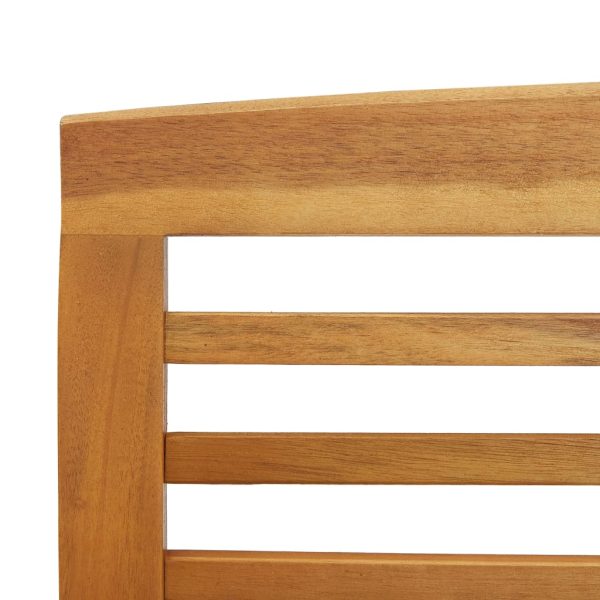Panchina Da Giardino 119 Cm In Legno Massello D'acacia - Image 6