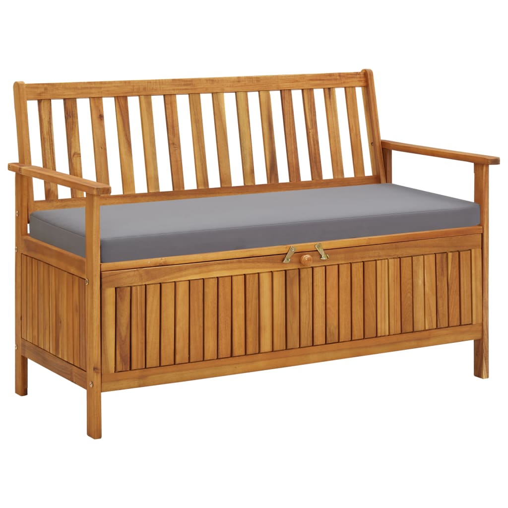 Cassapanca Da Giardino 120 Cm In Legno Massello Di Acacia