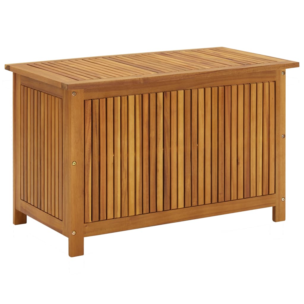 Contenitore Da Giardino 90x50x58 Cm In Legno Massello Di Acacia