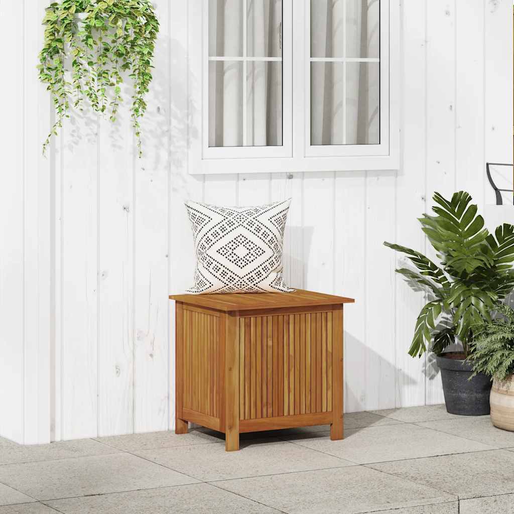 Contenitore Da Giardino 60x50x58 Cm In Legno Massello Di Acacia