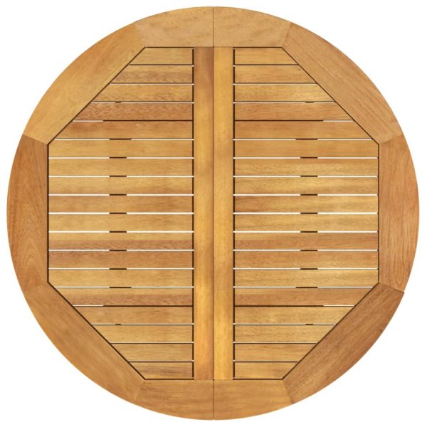 Tavolo Da Giardino Ø85x75 Cm In Legno Massello Di Acacia - Image 4
