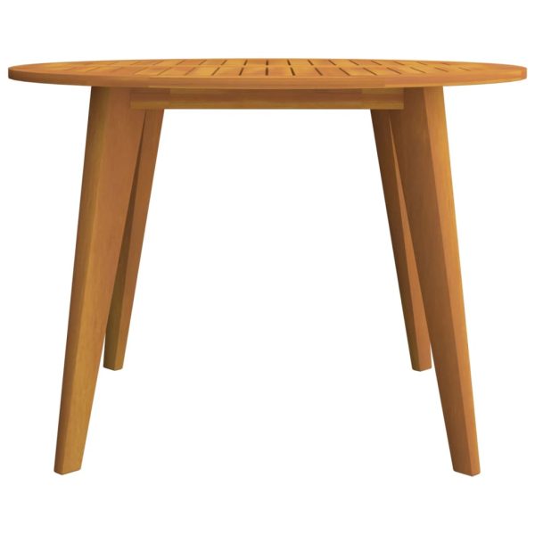 Tavolo Da Giardino Ø110x75 Cm In Legno Massello Di Acacia - Image 4