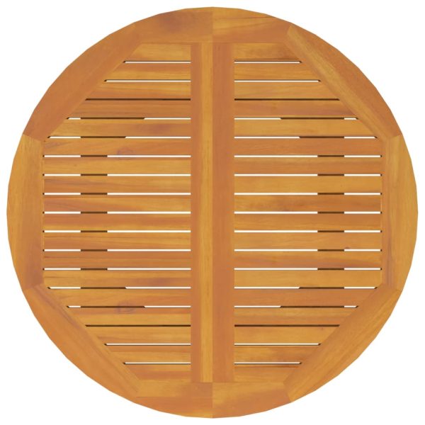 Tavolo Da Giardino Ø110x75 Cm In Legno Massello Di Acacia - Image 5