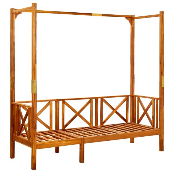 Panchina Da Giardino Con Baldacchino Legno Massello Di Acacia - Image 4