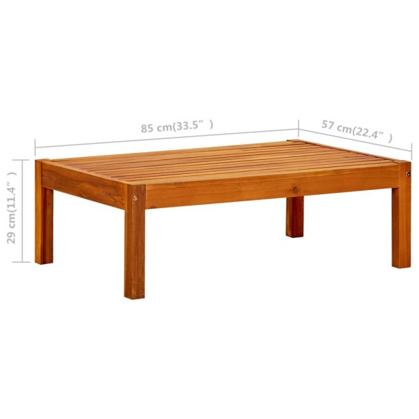 Tavolo Da Giardino 85x57x29 Cm In Legno Massello Di Acacia - Image 6