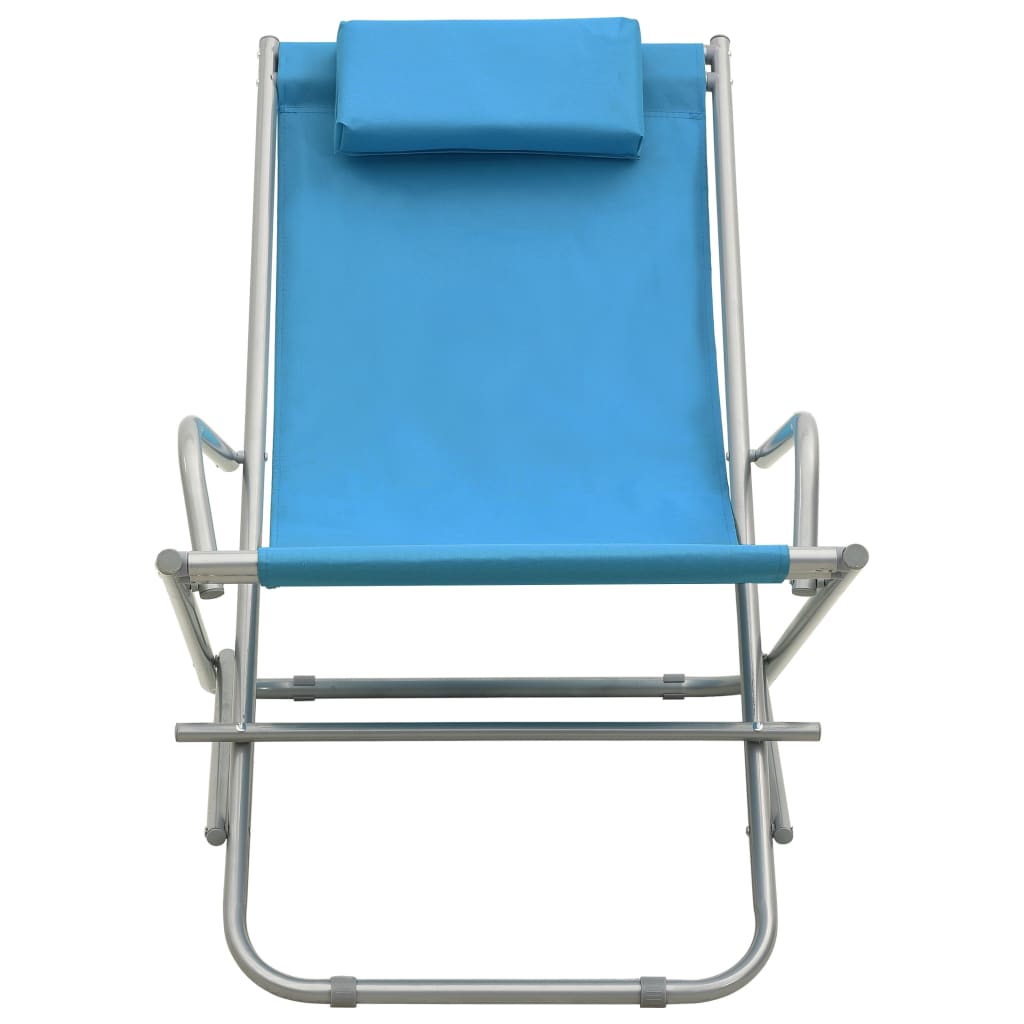 Sedie A Dondolo 2 Pz In Acciaio Blu - Image 3