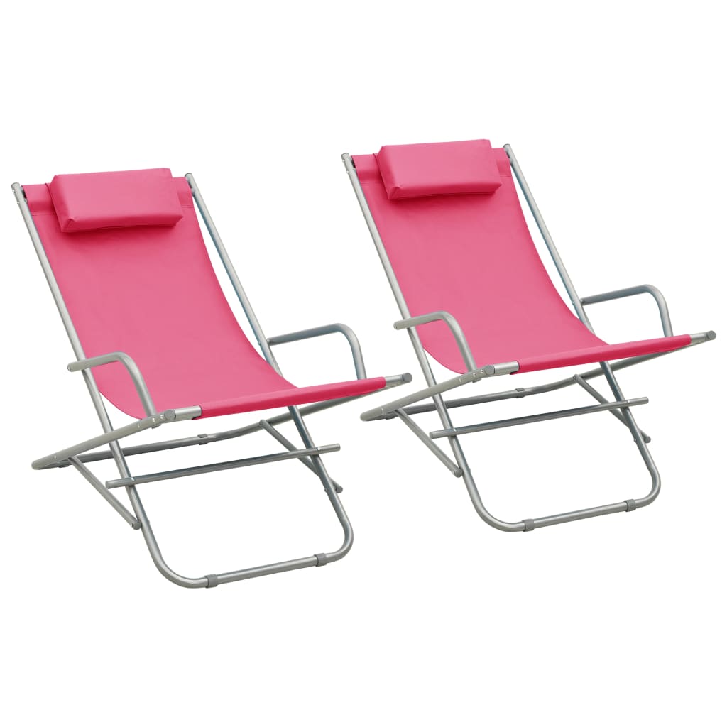 Sedie A Dondolo 2 Pz In Acciaio Rosa