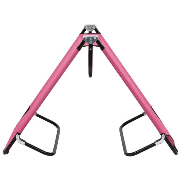 Lettino Prendisole Pieghevole In Acciaio Rosa - Image 4