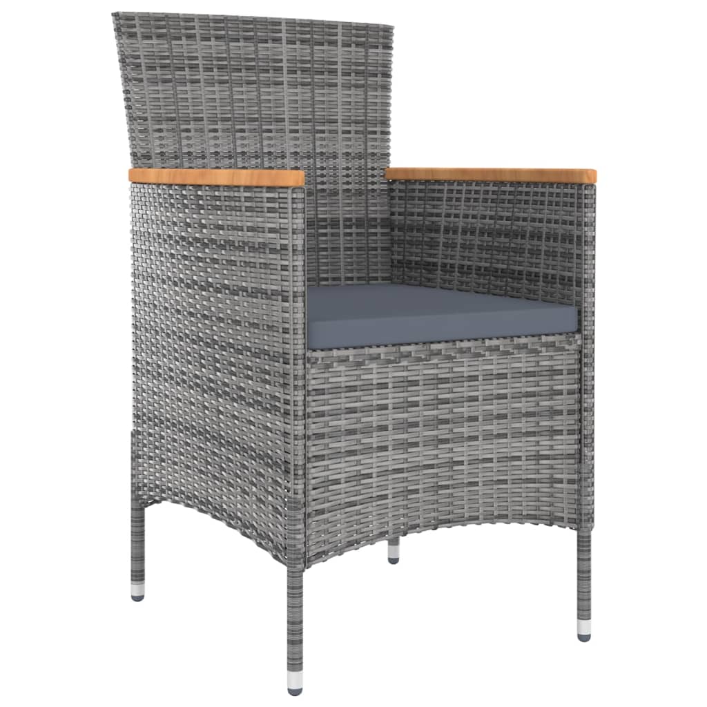 Set Da Pranzo Per Giardino 13 Pz Con Cuscini Grigio - Image 4