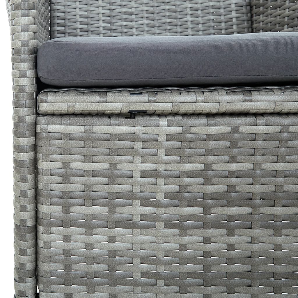 Set Da Pranzo Per Giardino 13 Pz Con Cuscini Grigio - Image 6