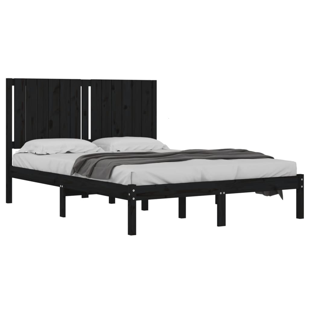 Giroletto Nero In Legno Massello Di Pino 140x190 cm - Image 3