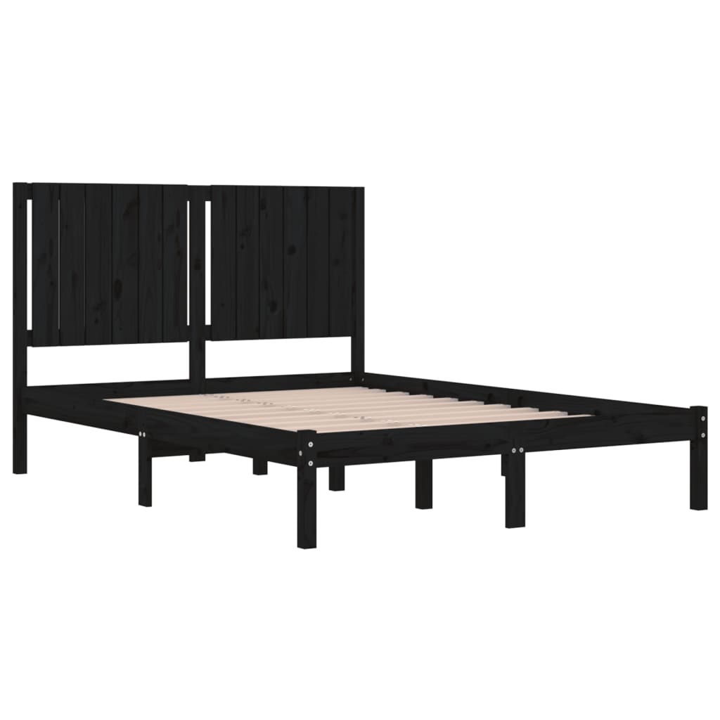 Giroletto Nero In Legno Massello Di Pino 140x190 cm - Image 4