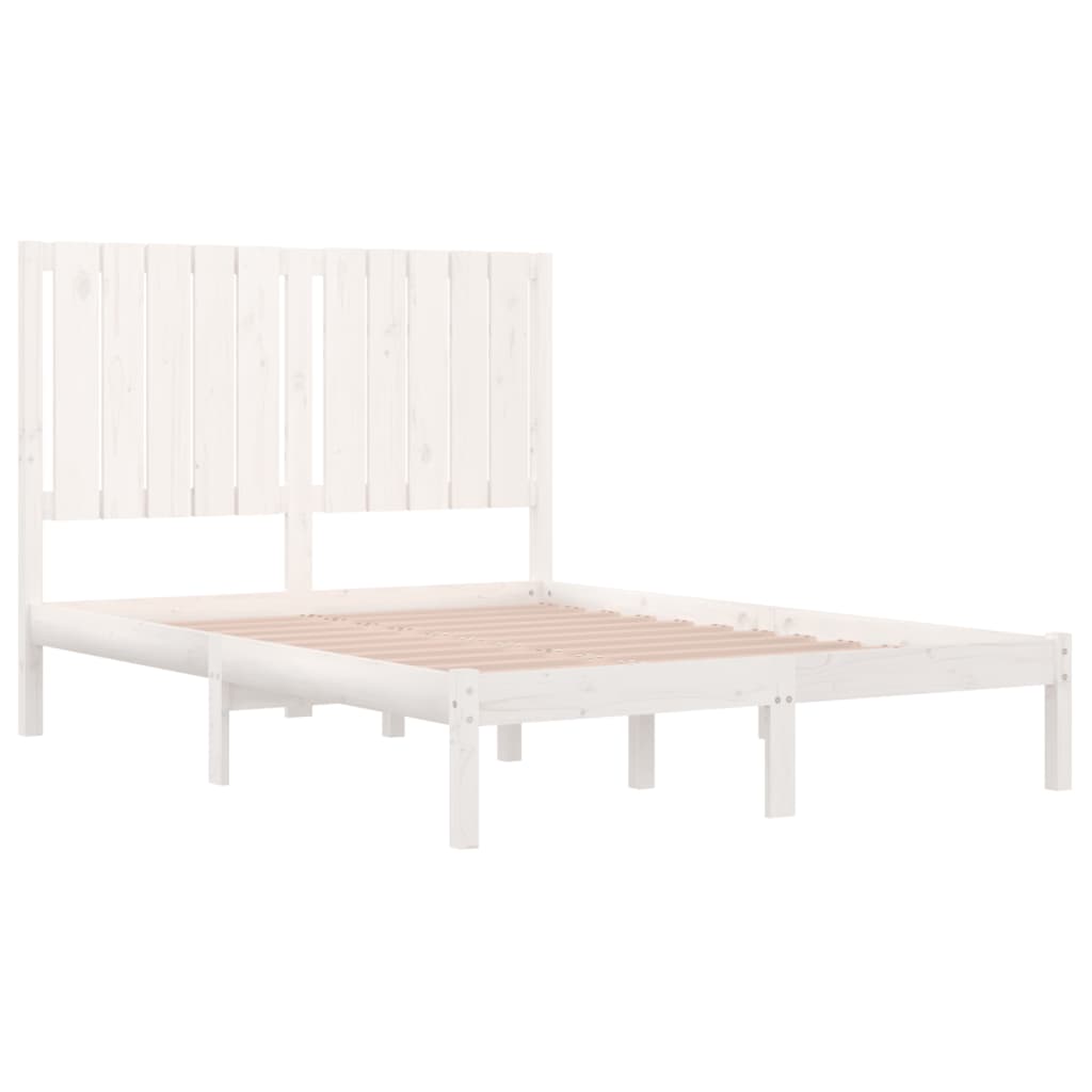 Giroletto Senza Materasso Bianco 120x200 Cm Legno Massello Pino - Image 4