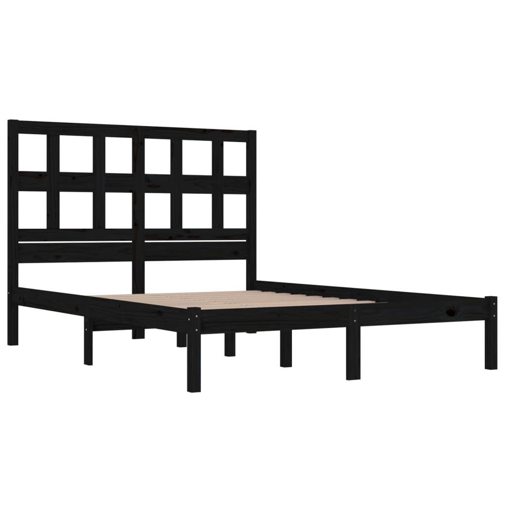 Giroletto Nero In Legno Massello Di Pino 140x190 cm - Image 4