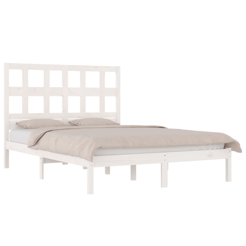 Giroletto Senza Materasso Bianco 160x200 Cm Legno Massello Pino - Image 3