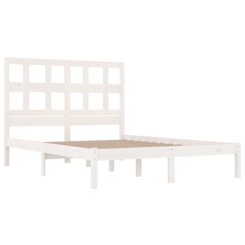 Giroletto Senza Materasso Bianco 160x200 Cm Legno Massello Pino - Image 4