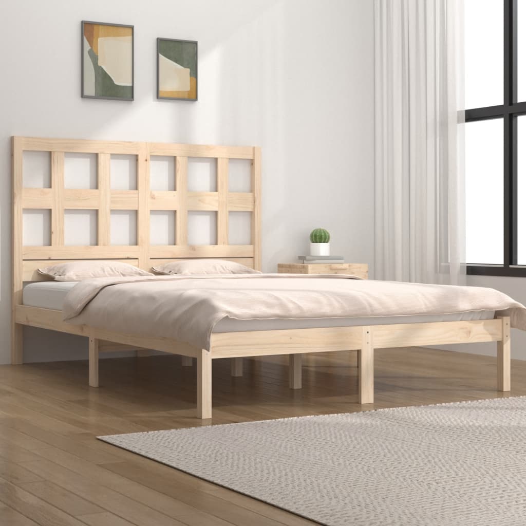 Giroletto Senza Materasso 200x200 Cm In Legno Massello Di Pino