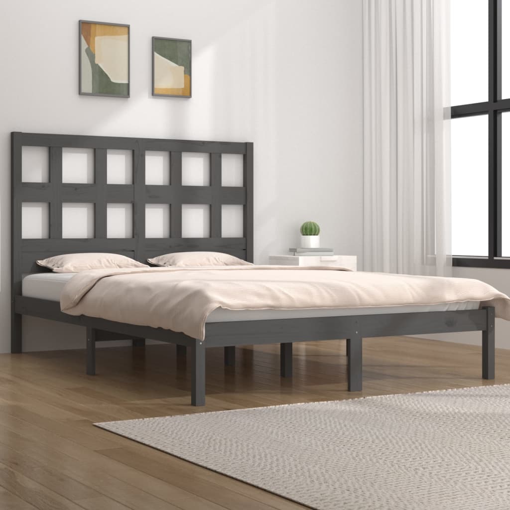 Giroletto Grigio In Legno Massello Di Pino 200x200 cm