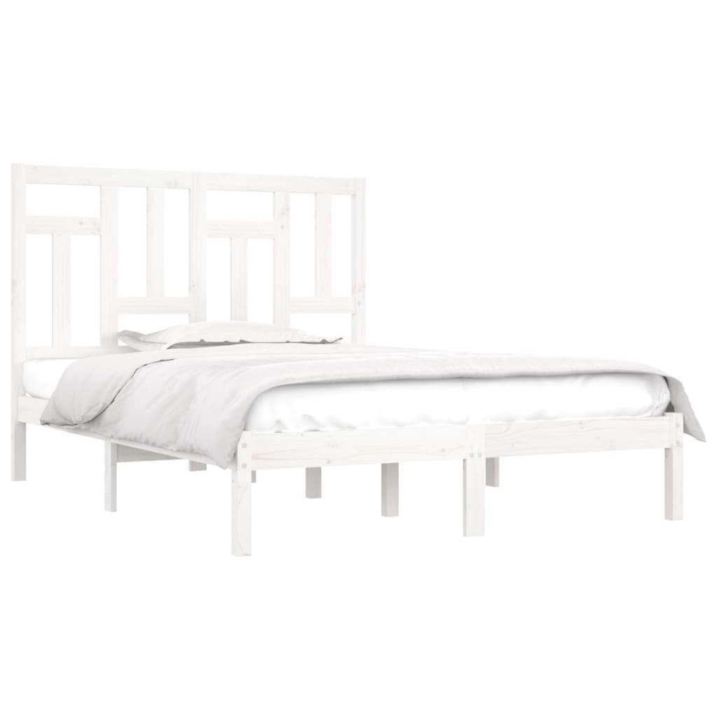 Giroletto Bianco In Legno Massello 120x190 Cm Small Double - Image 3