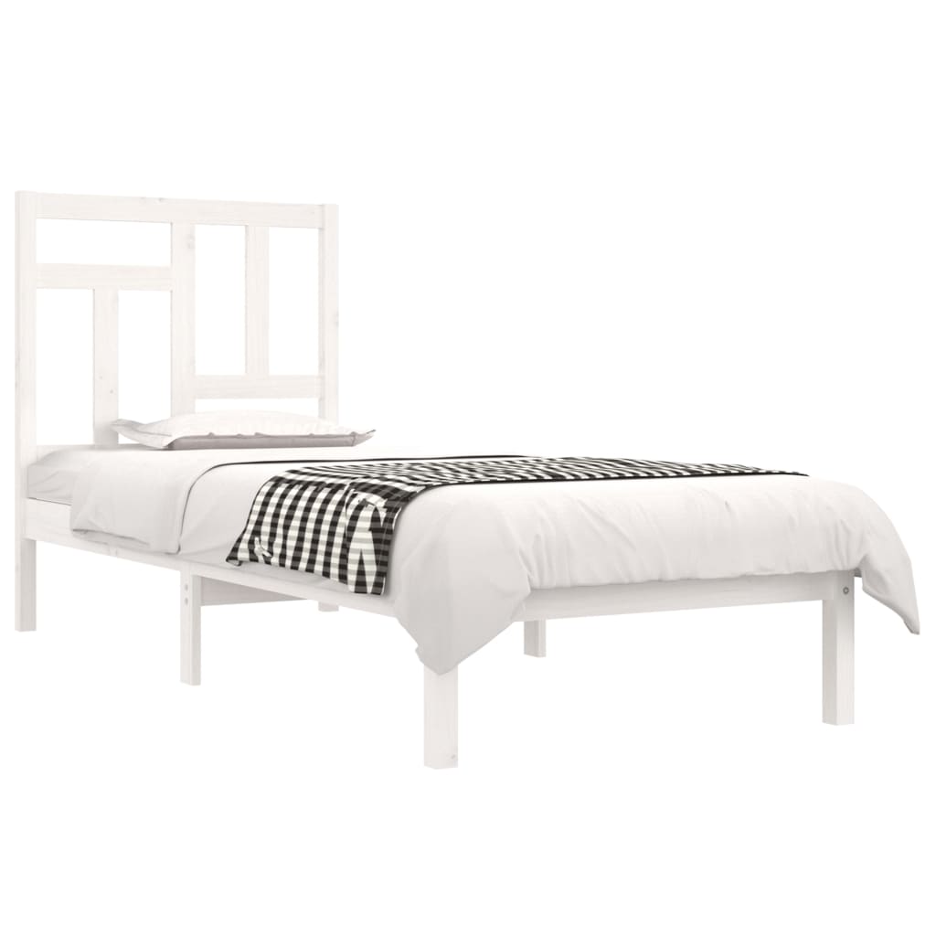 Giroletto Senza Materasso Bianco 90x200 Cm Legno Massello Pino - Image 3