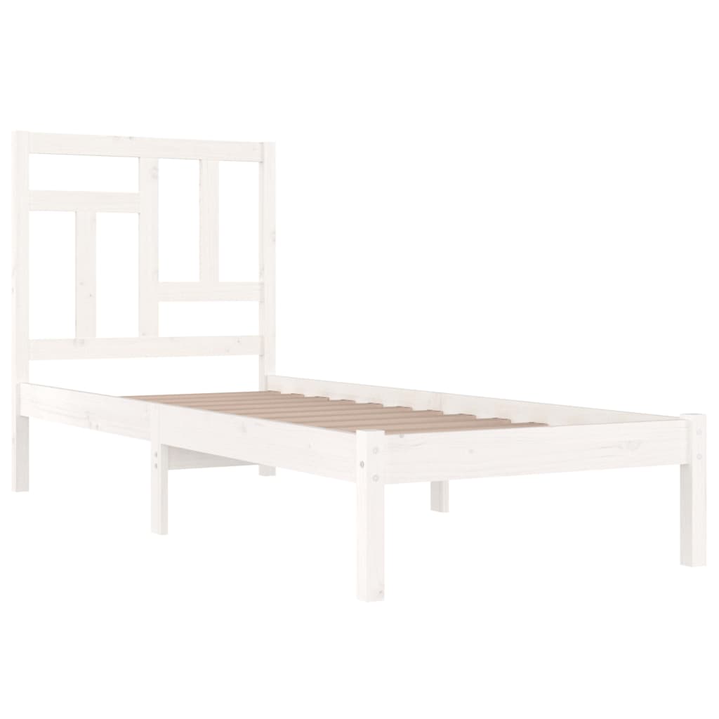 Giroletto Senza Materasso Bianco 90x200 Cm Legno Massello Pino - Image 4