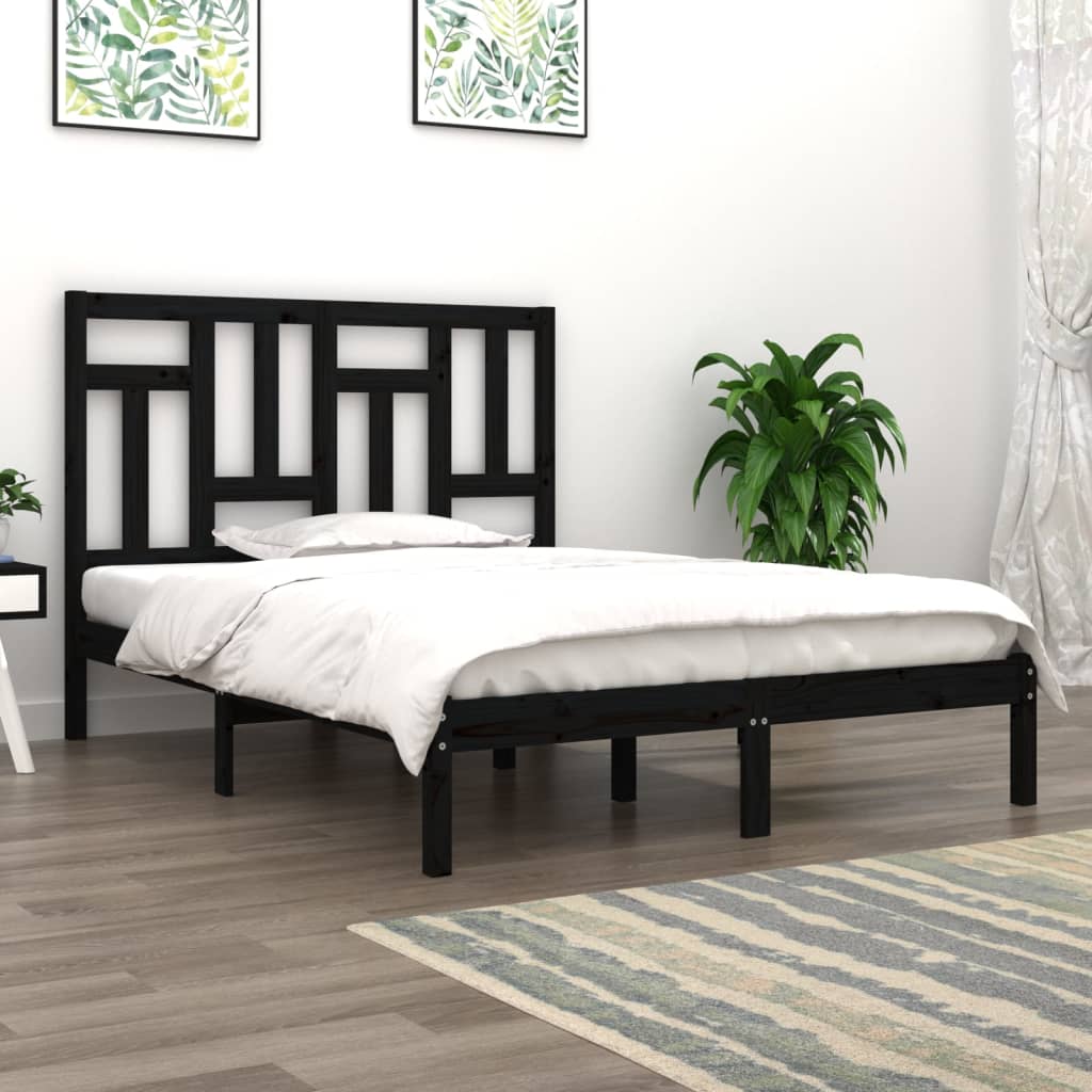 Giroletto Nero In Legno Massello Di Pino 200x200 cm