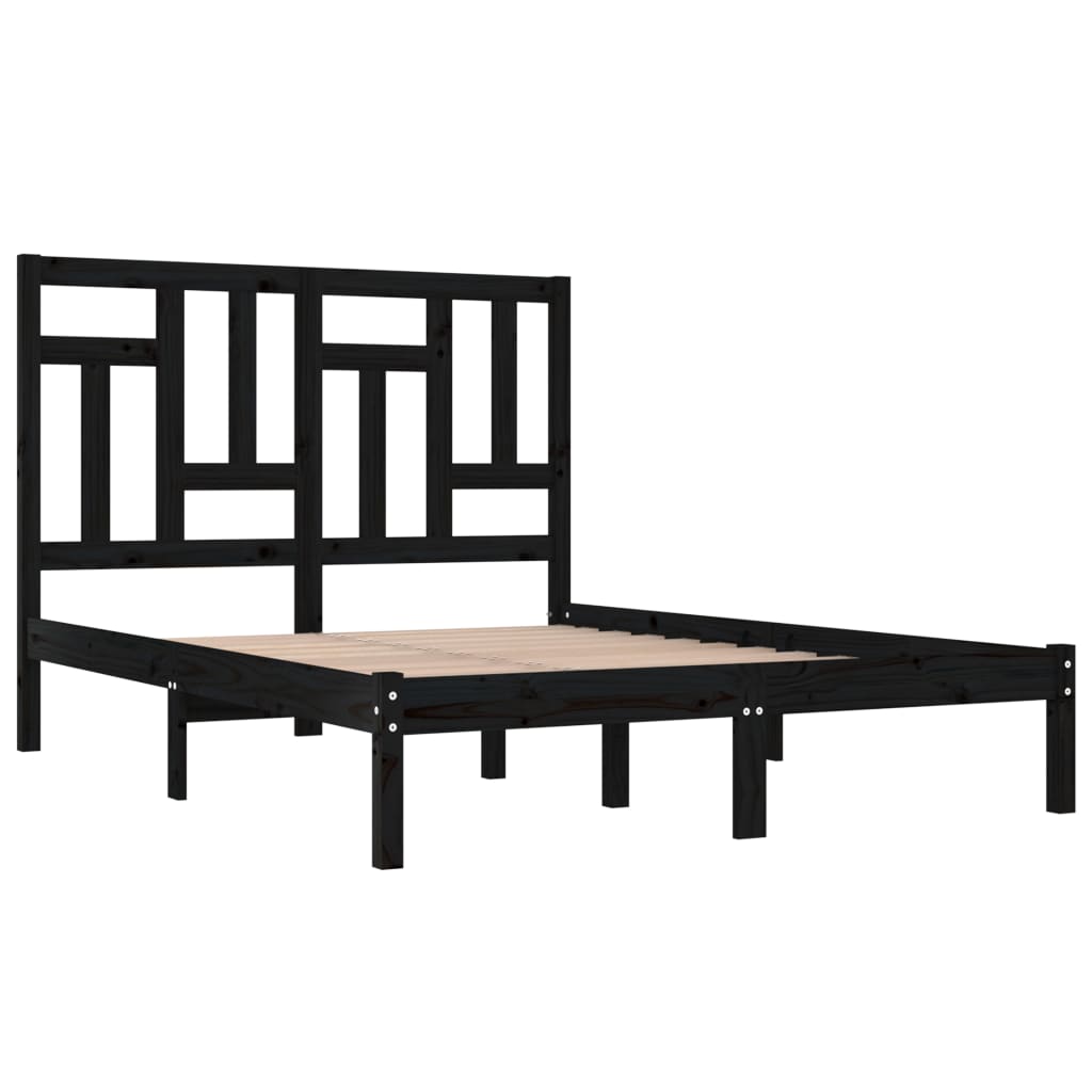 Giroletto Nero In Legno Massello Di Pino 200x200 cm - Image 4