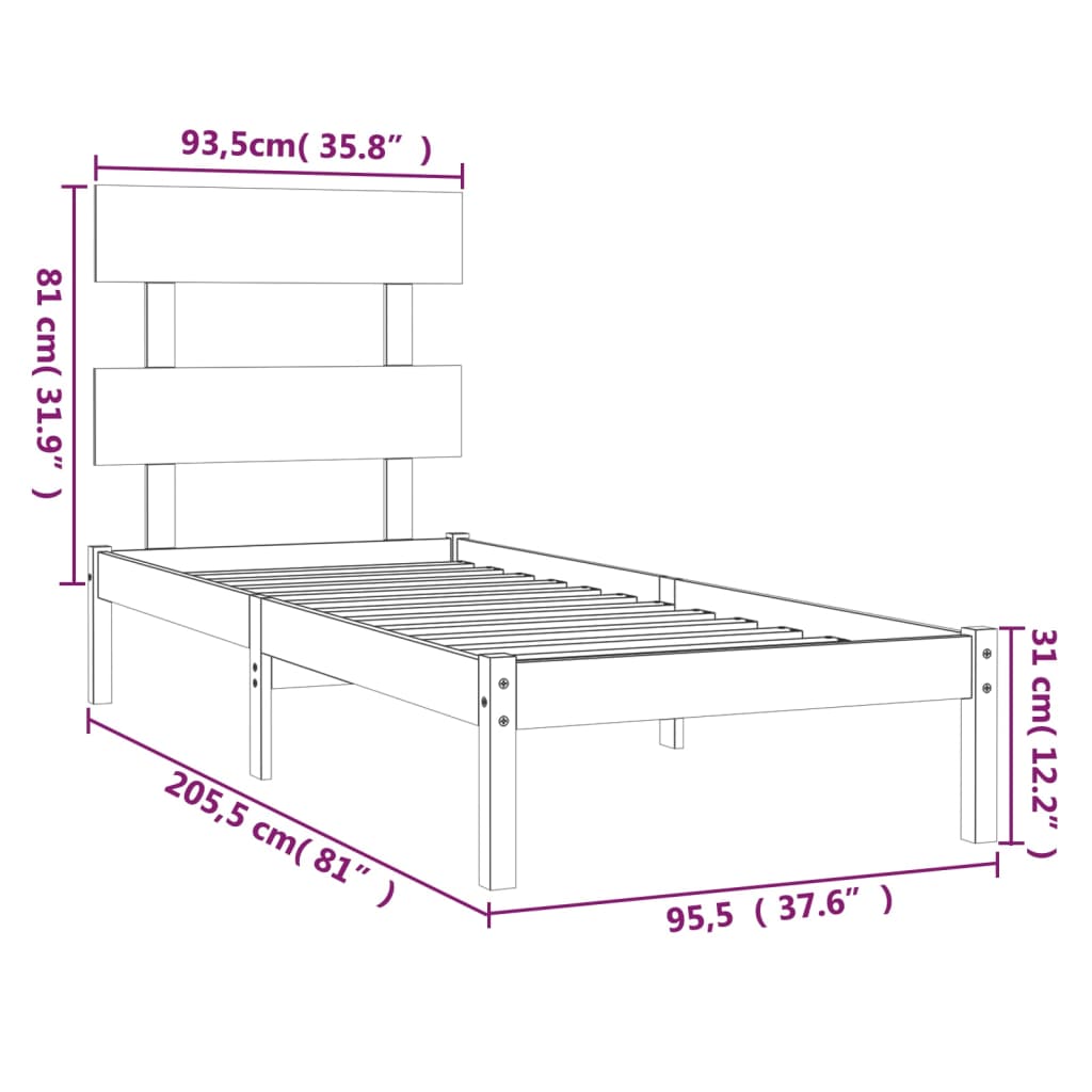 Giroletto In Legno Massello 90x200 cm - Image 6