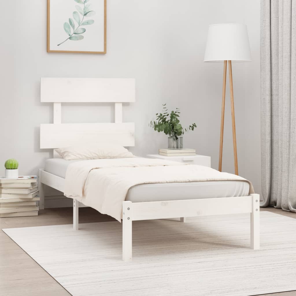 Giroletto Bianco In Legno Massello 90x200 cm