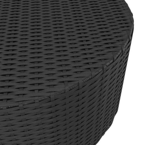 Tavolino Da Tè Nero 68x68x30 Cm In Polyrattan - Image 3