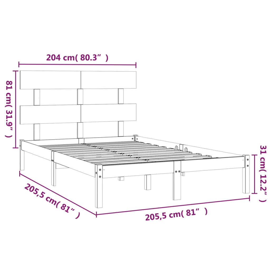 Giroletto Grigio In Legno Massello 200x200 cm - Image 6