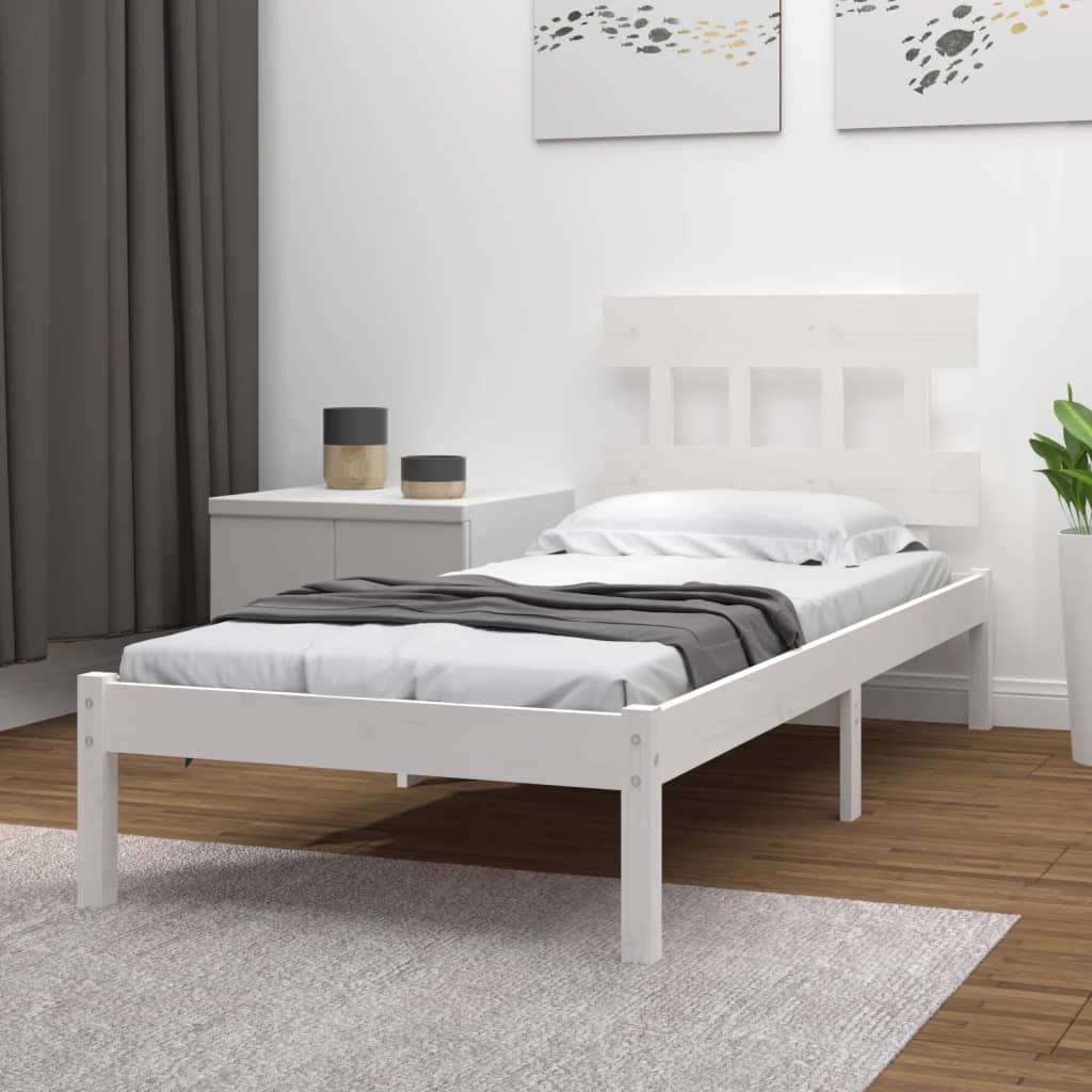 Giroletto Bianco In Legno Massello 90x200 cm