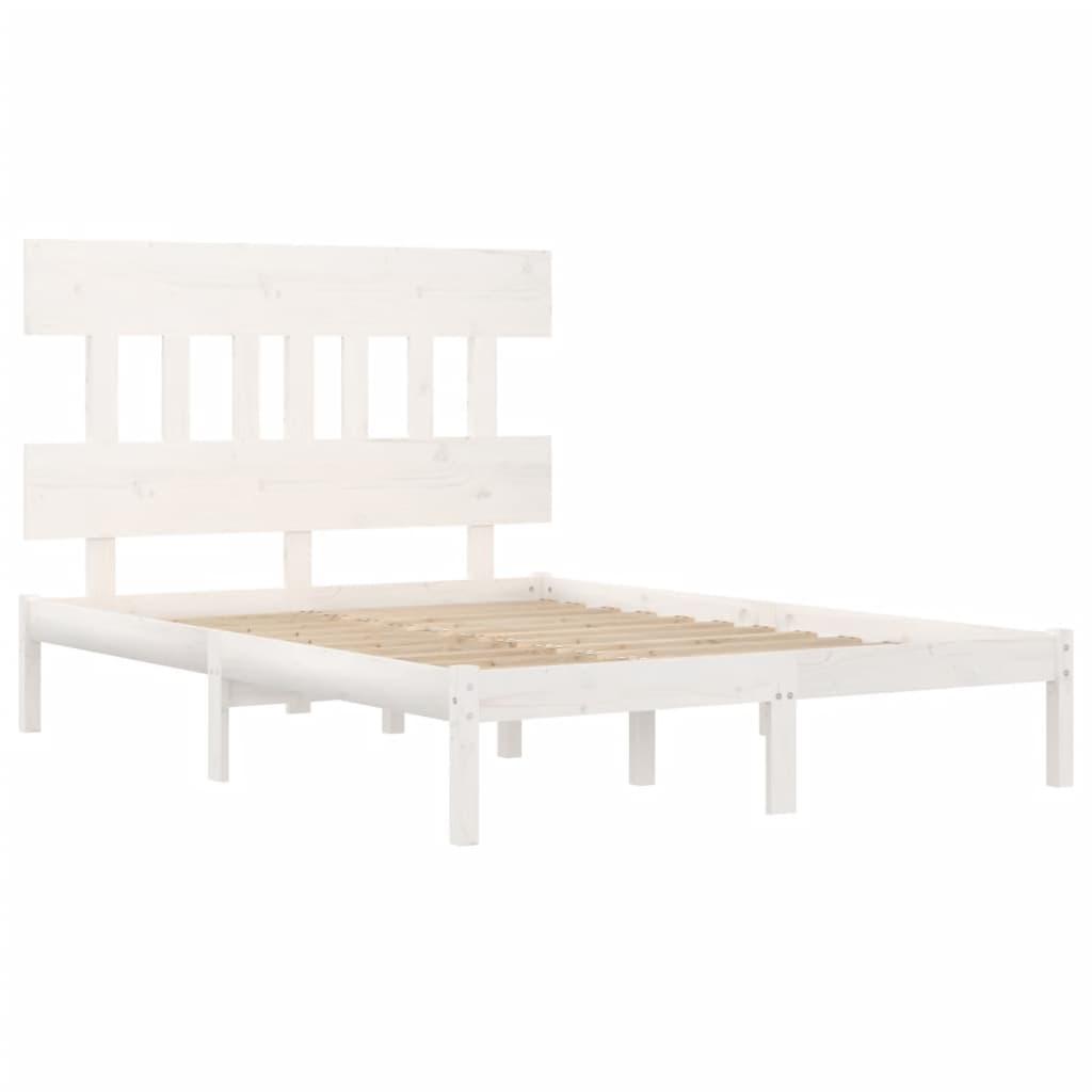 Giroletto Bianco In Legno Massello 180x200 Cm Super King - Image 4