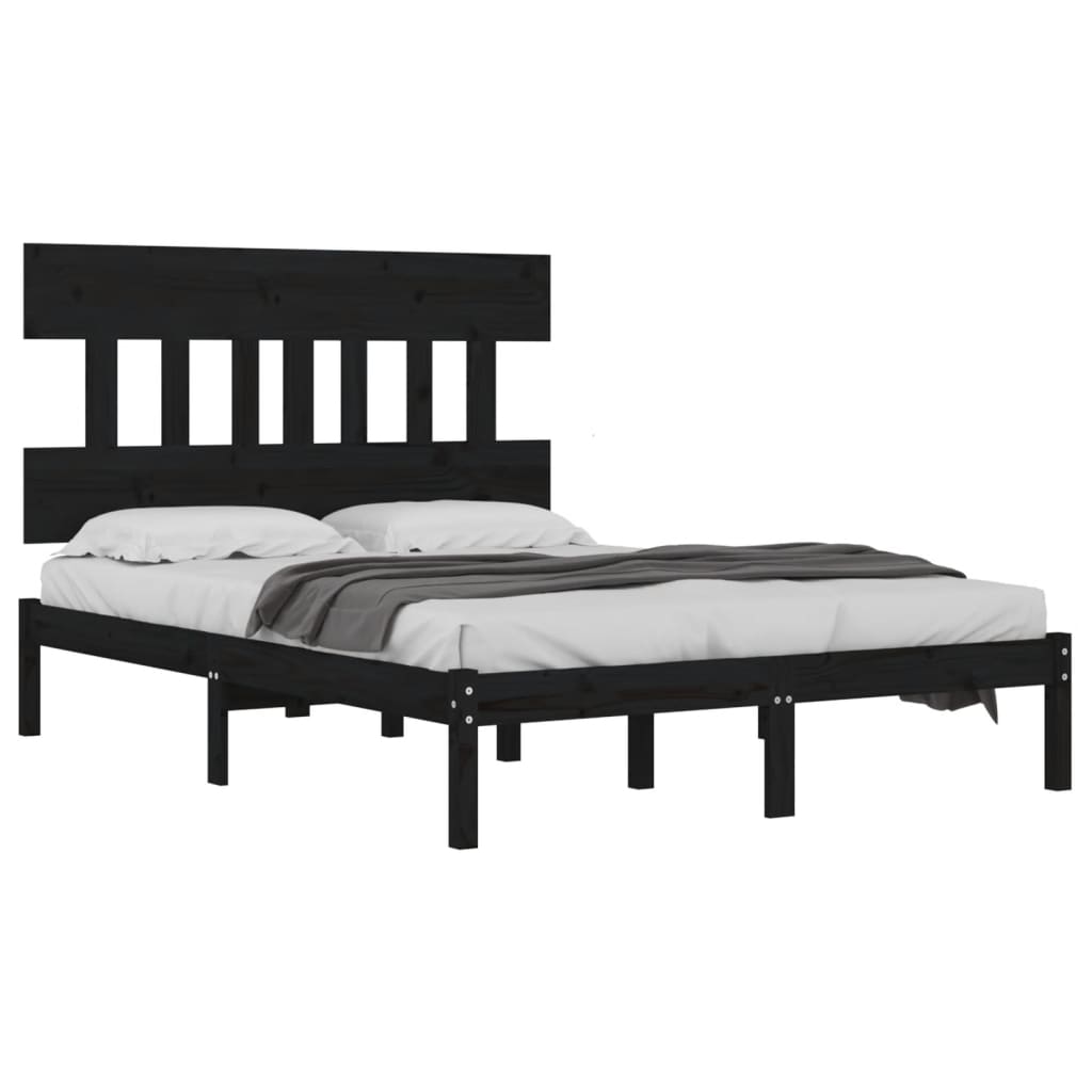 Giroletto Nero In Legno Massello 200x200 cm - Image 3