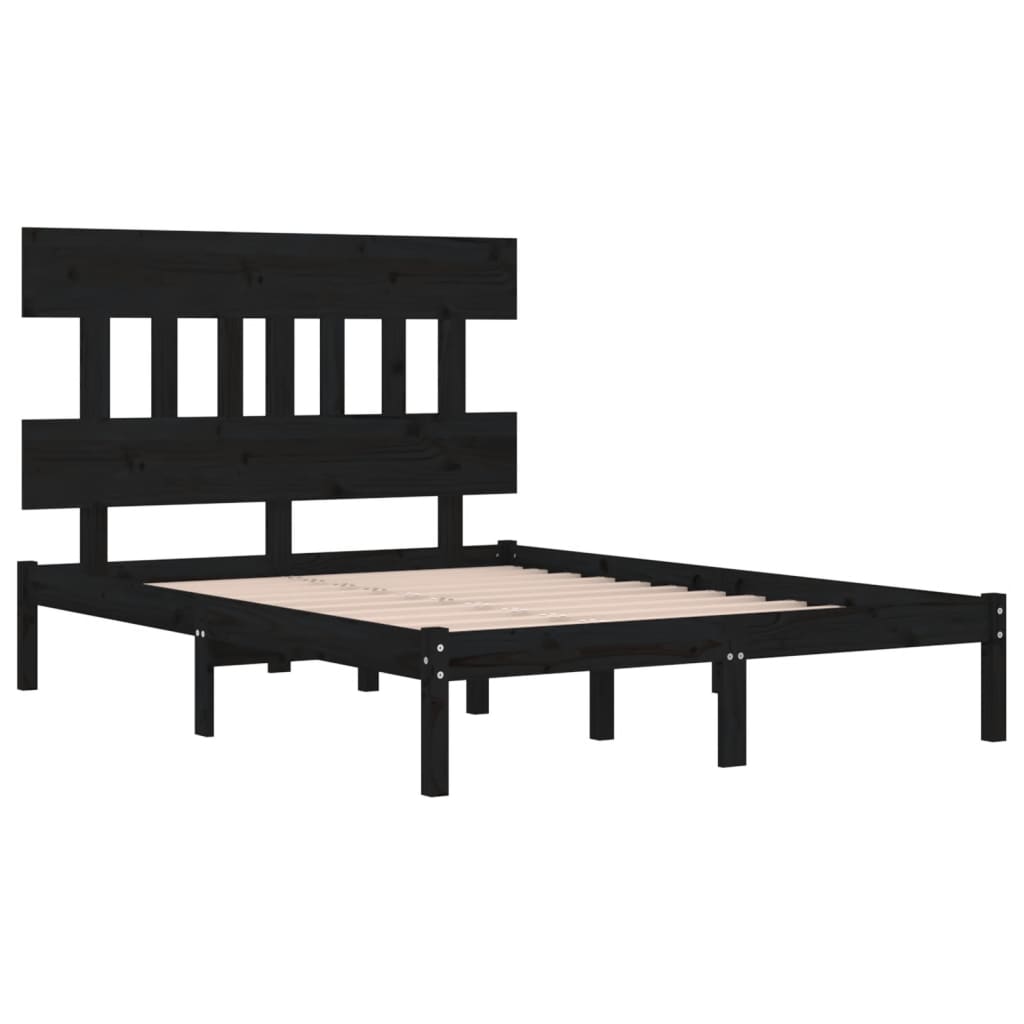 Giroletto Nero In Legno Massello 200x200 cm - Image 4