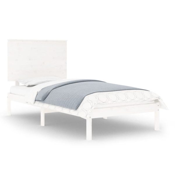 Giroletto Senza Materasso Bianco 90x200 Cm Legno Massello Pino - Image 2