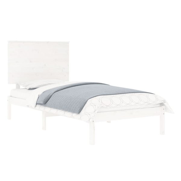 Giroletto Senza Materasso Bianco 90x200 Cm Legno Massello Pino - Image 3
