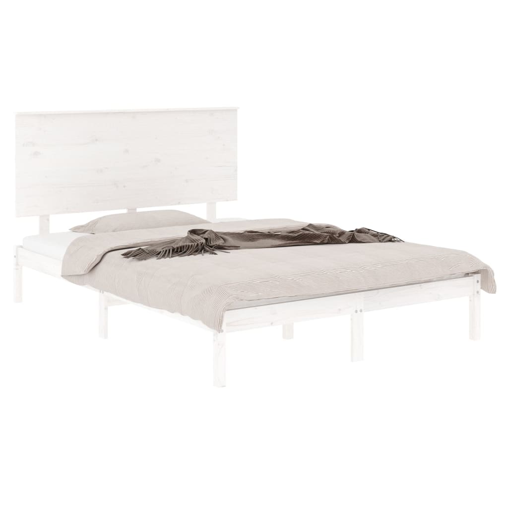 Giroletto Senza Materasso Bianco 120x200 Cm Legno Massello Pino - Image 3