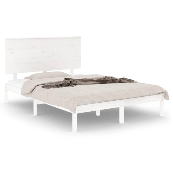 Giroletto Senza Materasso Bianco 140x200 Cm Legno Massello Pino - Image 2