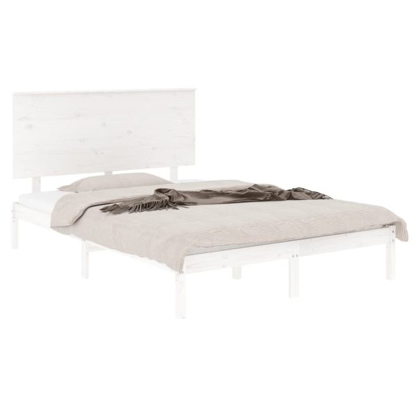 Giroletto Senza Materasso Bianco 140x200 Cm Legno Massello Pino - Image 3