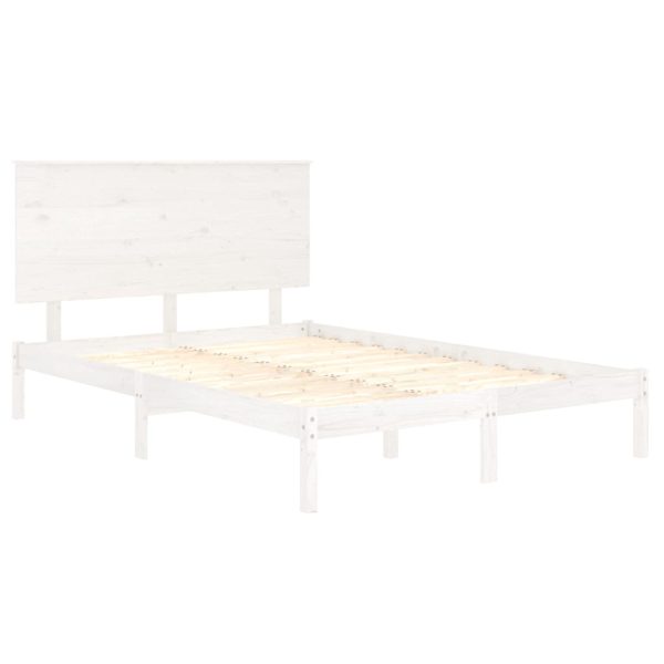 Giroletto Senza Materasso Bianco 140x200 Cm Legno Massello Pino - Image 4