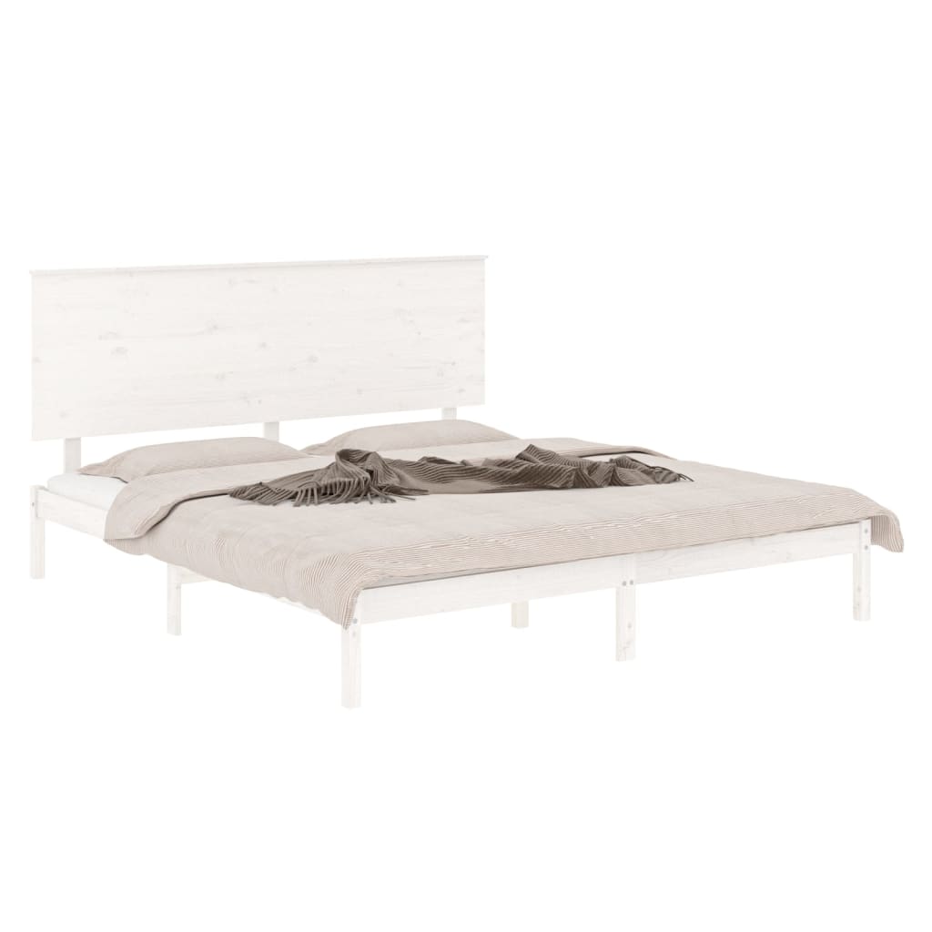 Giroletto Bianco In Legno Massello 150x200 Cm King Size - Image 3