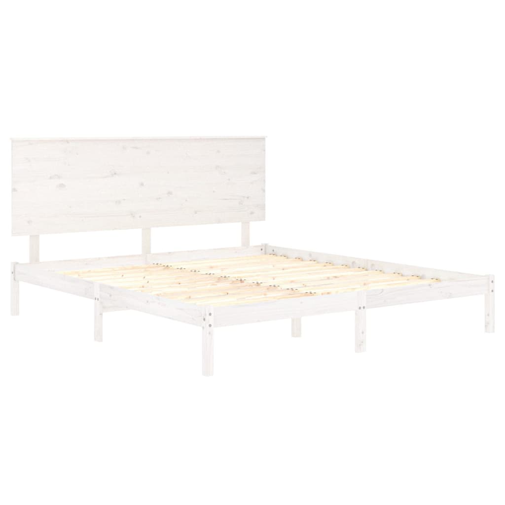 Giroletto Bianco In Legno Massello 150x200 Cm King Size - Image 4