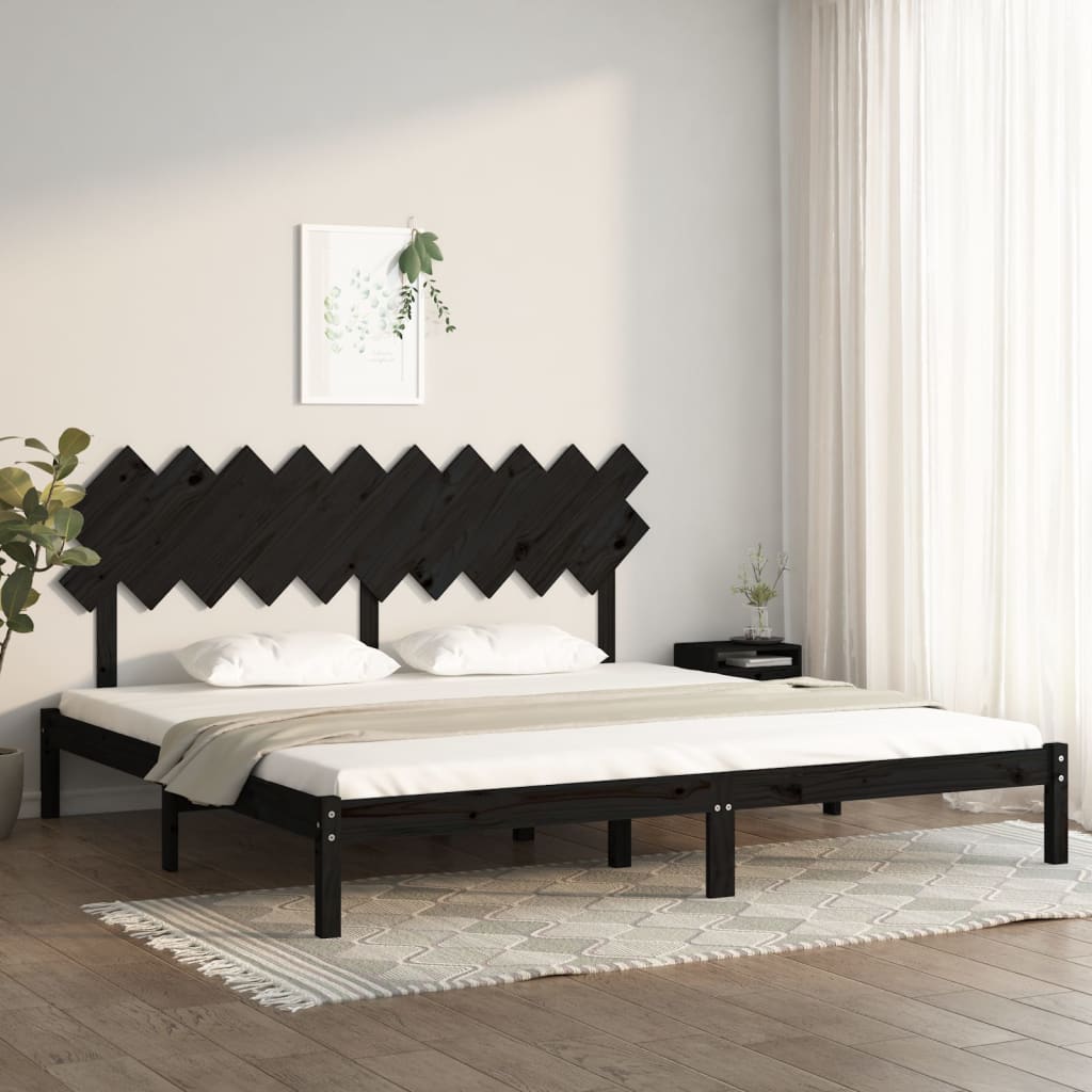 Giroletto Nero 200x200 Cm In Legno Massello