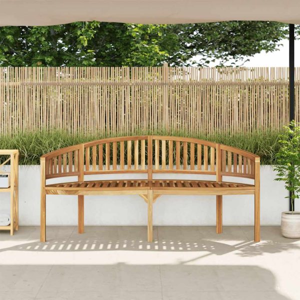 Panchina A Forma Di Banana 180 Cm In Legno Massello Di Teak - Image 3