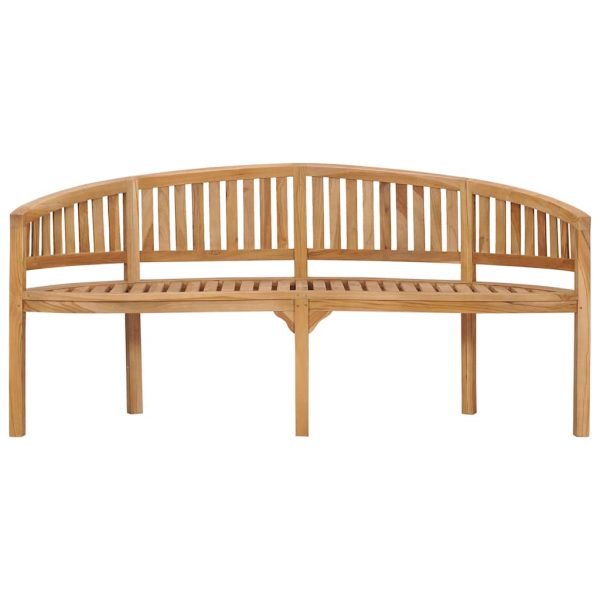 Panchina A Forma Di Banana 180 Cm In Legno Massello Di Teak - Image 4